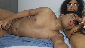 Shemale cums in my mouth while I jerk off - Veronica Sanders — Interracial