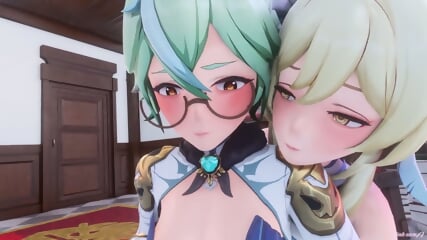 3d A Night in Mondstadt - Happy Accident sucrose and lumine (genshin impact) — Homemade