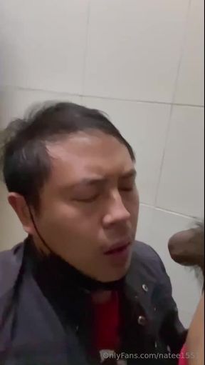 bathroom quickie during her shift — anal