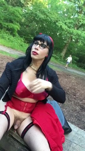 Maeva French public flashing and vegetable anal — Amateur