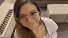 Nerdy ts came down for a quickie POV — anal
